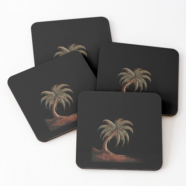 Item preview,   Earthy Ground Solitary Coconut Tree with a Curved Trunk Standing designed and sold by macadolie.