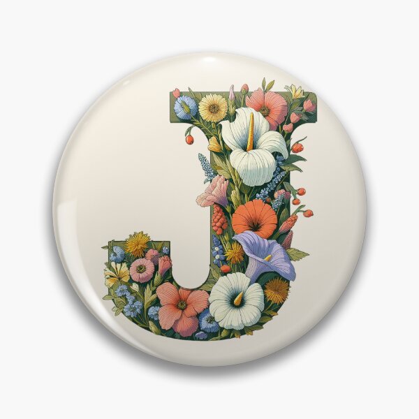 Item preview, Floral Letter J designed and sold by zzz888.