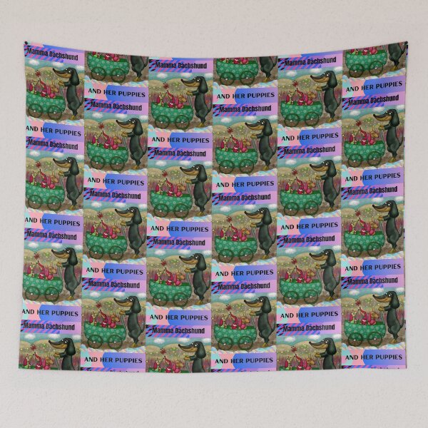 Item preview, Mamma Dachshund Taking Her Puppies For A Stroll designed and sold by dontcryimhere.