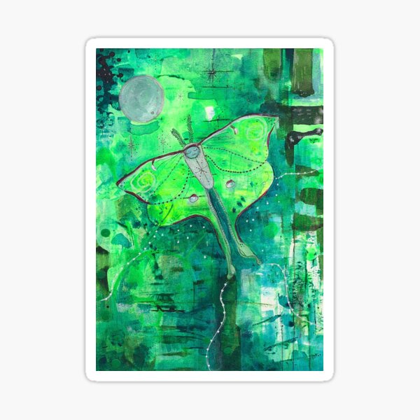 Magical Luna Moth Merchandise Sticker