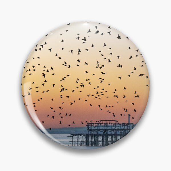 Item preview, Starling Murmuration over Brighton Old Pier designed and sold by sarah-presh.