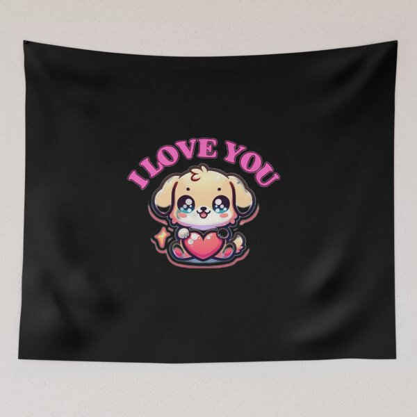 Item preview, PUPPY SAYING I LOVE YOU VERY CUTE designed and sold by lunacoco81.