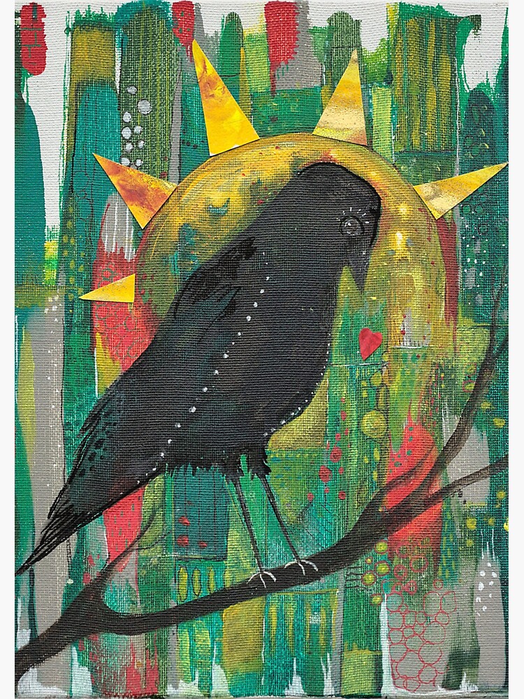 Thumbnail 3 of 3, Sticker, Crow Art Merchandise designed and sold by StarBlossom74.