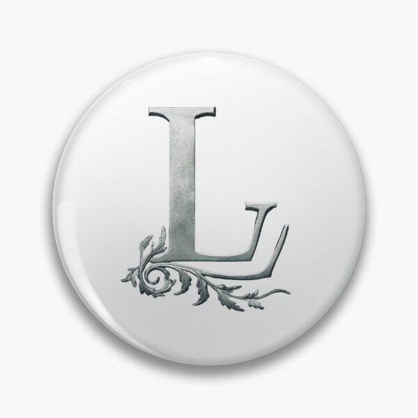 Item preview, Luxury Floral Monogram L: Elegant Grey and Silver Typography designed and sold by Fil4.