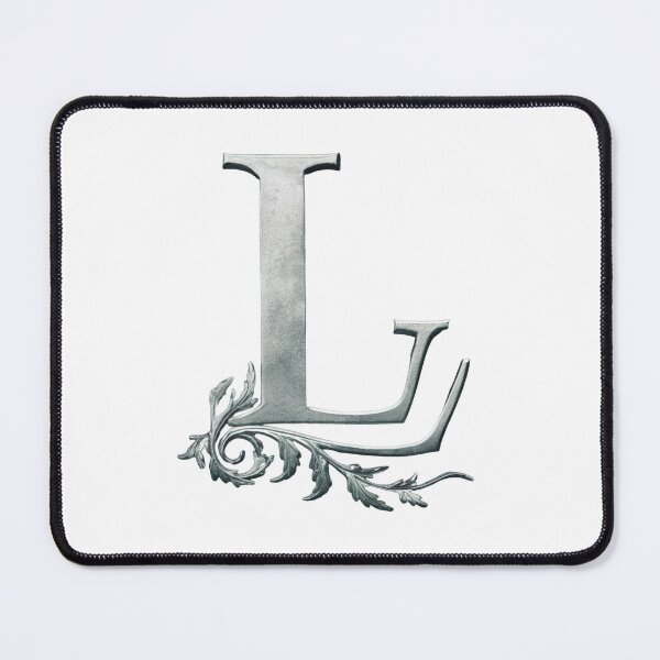 Item preview, Luxury Floral Monogram L: Elegant Grey and Silver Typography designed and sold by Fil4.