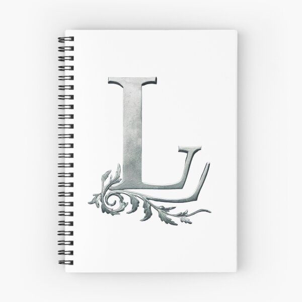 Item preview, Luxury Floral Monogram L: Elegant Grey and Silver Typography designed and sold by Fil4.