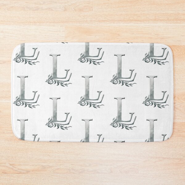 Item preview, Luxury Floral Monogram L: Elegant Grey and Silver Typography designed and sold by Fil4.