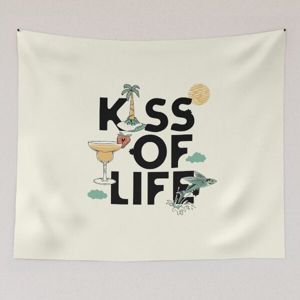 Item preview, Kiss of life kiof summer beach typography text kpop Morcaworks designed and sold by Morcawork.
