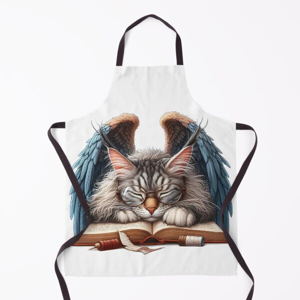 Item preview, Tired Maine Coon Cat with a Book designed and sold by daruneenok.