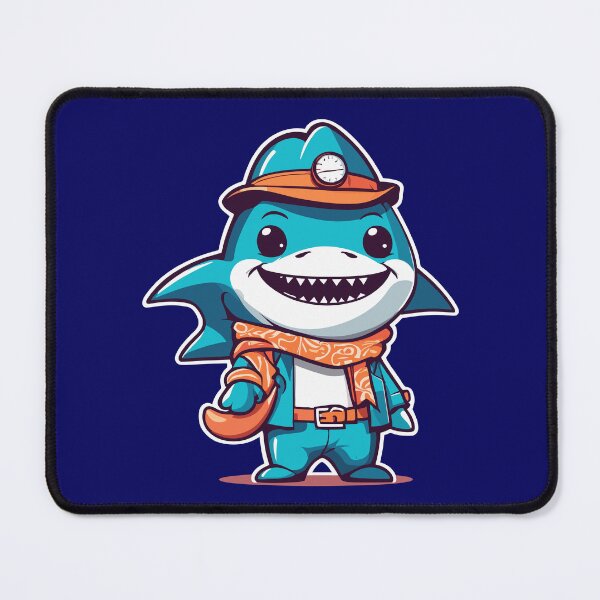 Item preview, Groovy "Cartoon Shark in 60s Outfit" Design - Dive into the Retro Vibes designed and sold by InwzaDesign.