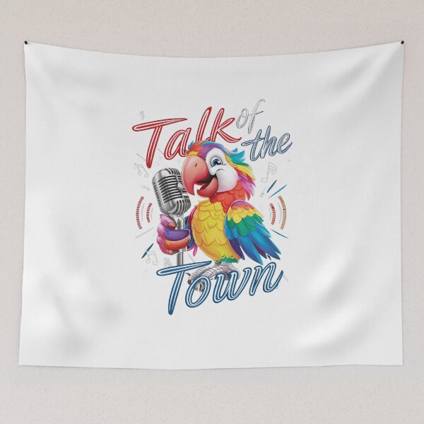 Item preview, Charming parrot with microphone - Talk of the Town designed and sold by Jawoahl.