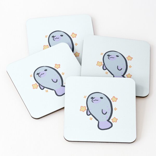 Item preview, Kawaii manatee with stars  designed and sold by Artofmayara.