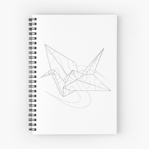 Item preview, Outline of an origami crane, Japanese inspiration designed and sold by hugiwa.