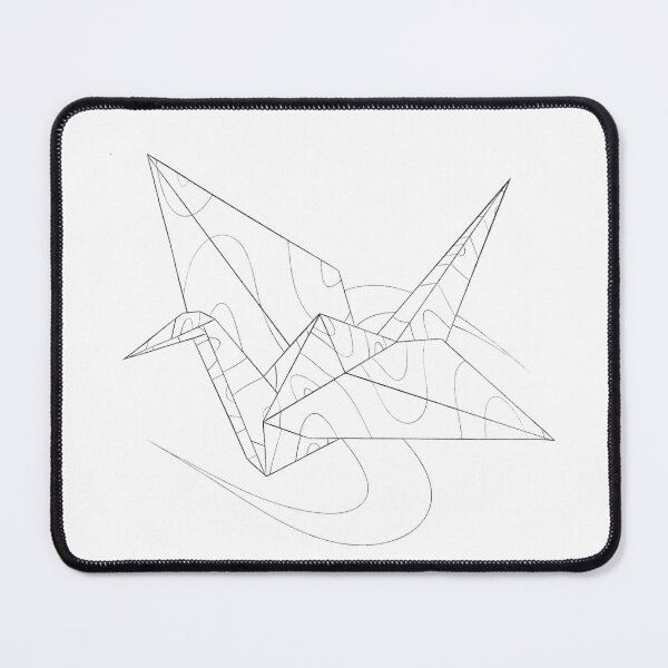 Item preview, Outline of an origami crane, Japanese inspiration designed and sold by hugiwa.