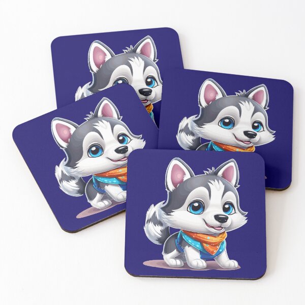 Item preview, Adorable "Cute Siberian Dog in 60s Cartoon" Design - Retro Charm Meets Cuteness designed and sold by InwzaDesign.
