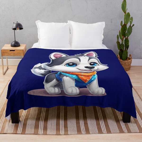 Item preview, Adorable "Cute Siberian Dog in 60s Cartoon" Design - Retro Charm Meets Cuteness designed and sold by InwzaDesign.