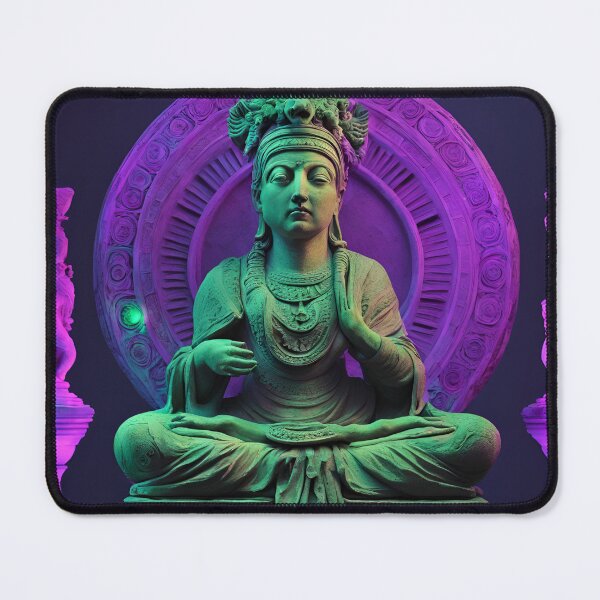 Item preview, Shiva Ancient Temple Sculpture Psychodelic T-Shirt Design designed and sold by HuraganShop.