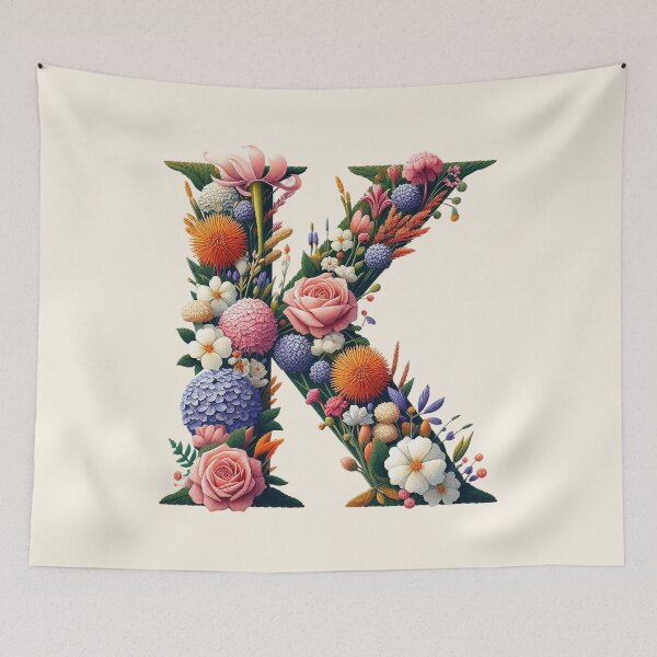 Item preview, Floral Letter K designed and sold by zzz888.