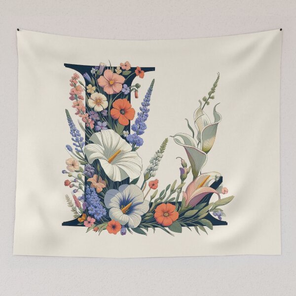 Item preview, Floral Letter L designed and sold by zzz888.