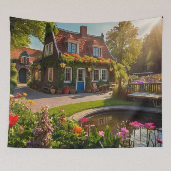 Item preview, Riverside Floral Cottage designed and sold by BlareBlare.