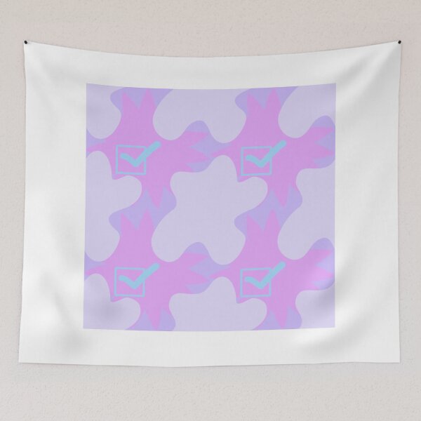 Item preview, Lilac and Azure Check Mark Seamless Pattern designed and sold by youme63.