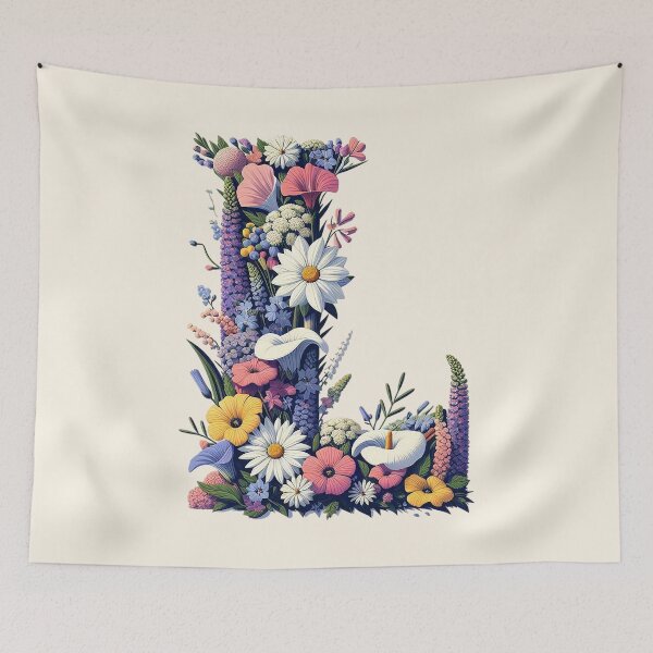 Item preview, Floral Letter L designed and sold by zzz888.