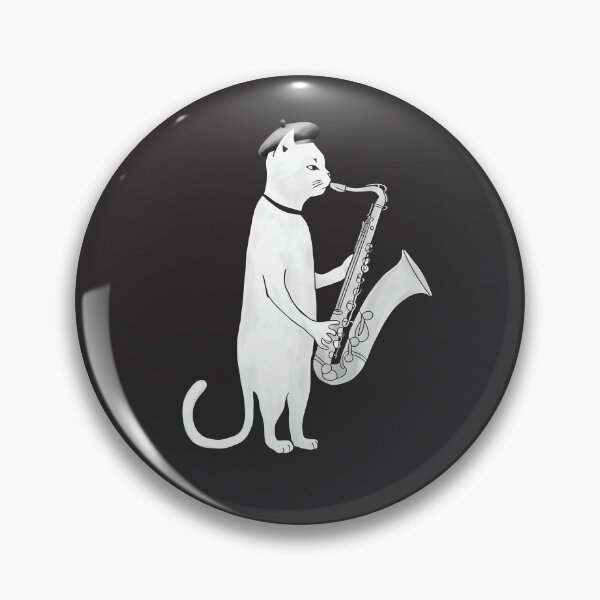 Item preview, Cat Playing Saxophone Cat Saxophonist Cat Jazz designed and sold by wowwowmeow.