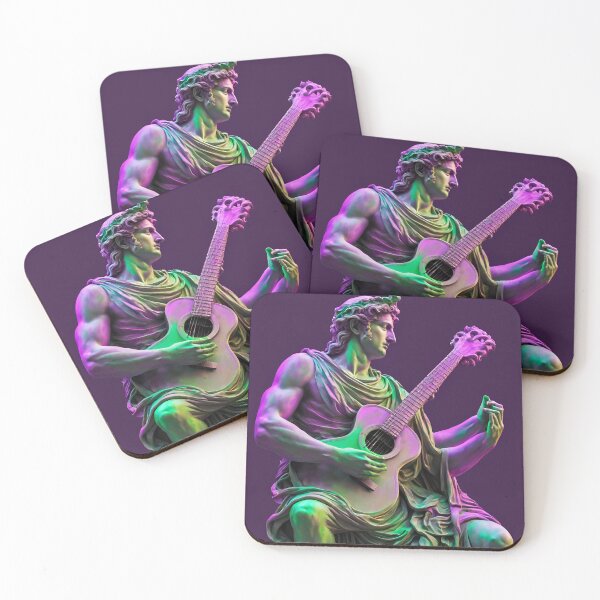 Item preview, Ancient Greek Apollo Psychodelic Sculpture Playing Guitar designed and sold by HuraganShop.
