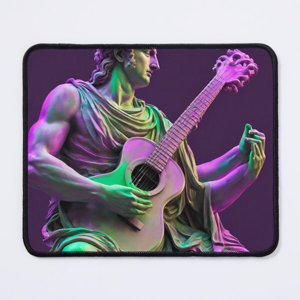 Item preview, Ancient Greek Apollo Psychodelic Sculpture Playing Guitar designed and sold by HuraganShop.