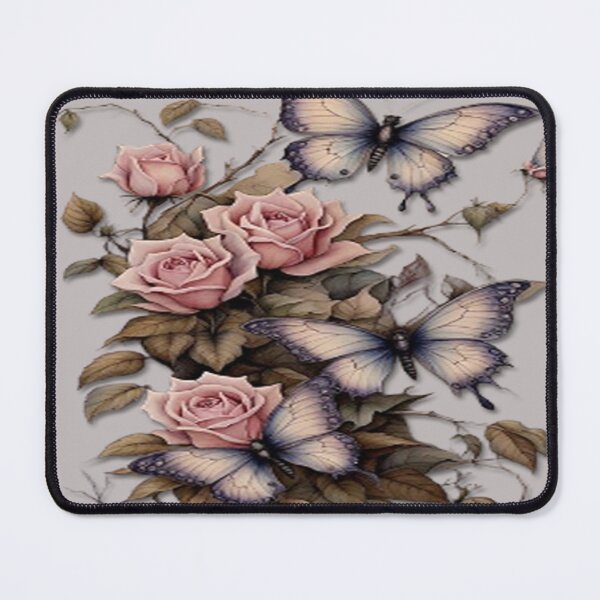 Item preview, Delicate butterflies on pink roses, their wings shimmering in the sunlight designed and sold by FotoworldEdel.