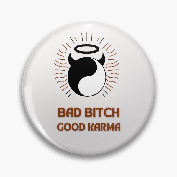 Item preview, Bad Bitch Good Karma – Yin-Yang Devil T-shirt designed and sold by ElegantOutlines.