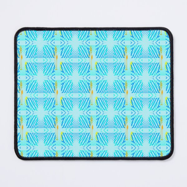 Item preview, Mesmerizing Kaleidoscope Endless Geometric Blue and Yellow Illusions designed and sold by youme63.