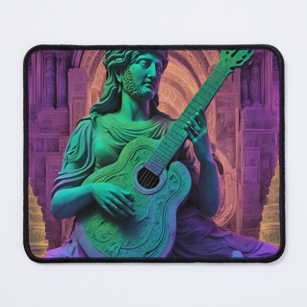 Item preview, Ancient Shiva Psychodelic Sculpture Playing Guitar designed and sold by HuraganShop.