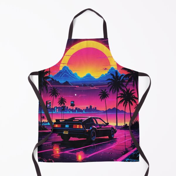 Item preview, 80s Neon Car Sunset designed and sold by ArtHistoryPrint.