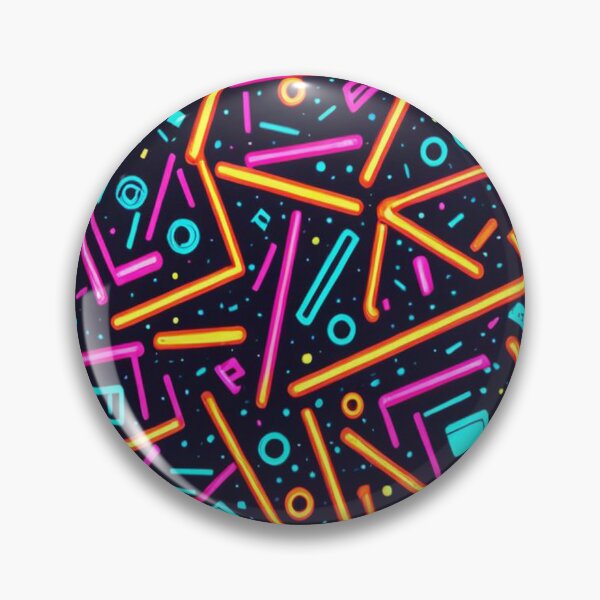 Item preview, 80's Neon Lines & Noughts designed and sold by ArtHistoryPrint.