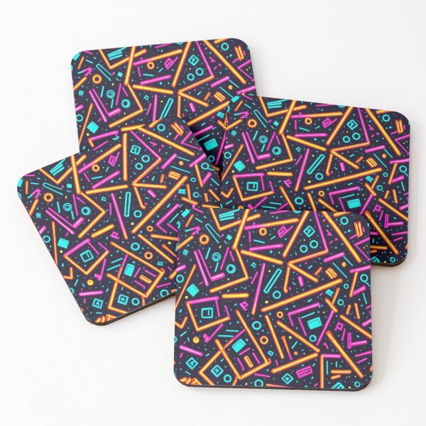 Item preview, 80's Neon Lines & Noughts designed and sold by ArtHistoryPrint.