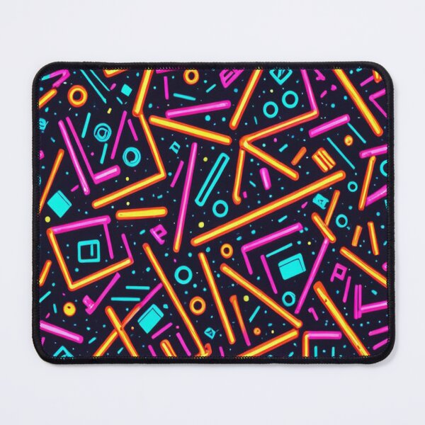 Item preview, 80's Neon Lines & Noughts designed and sold by ArtHistoryPrint.