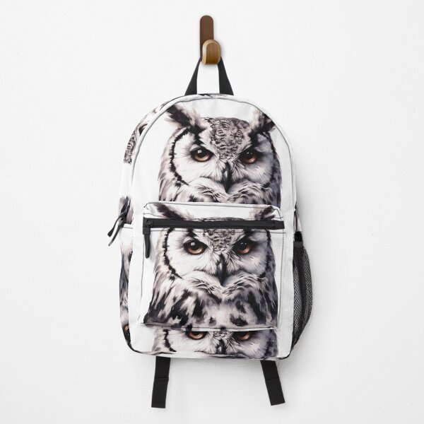 Item preview, Eagle Owl from the front in watercolors designed and sold by FusiTink.