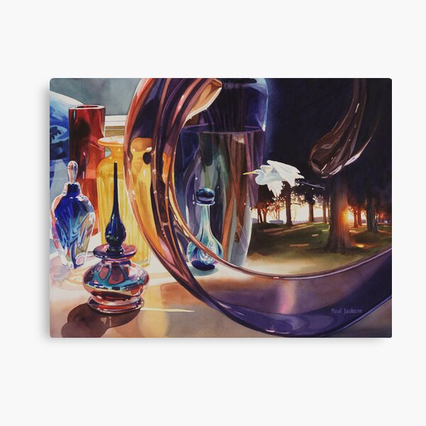"Through The Looking Glass" Watercolor Art Canvas Print