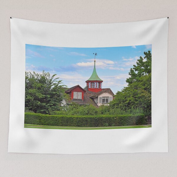 Item preview, Old building roof view from Lindenhof Zurich Switzerland designed and sold by goceris.