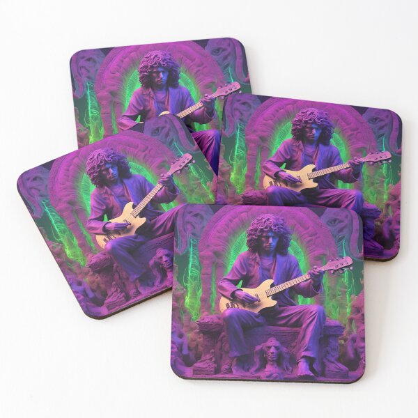 Item preview, Psychodelic Rock Hippie Guitar Player Design designed and sold by HuraganShop.