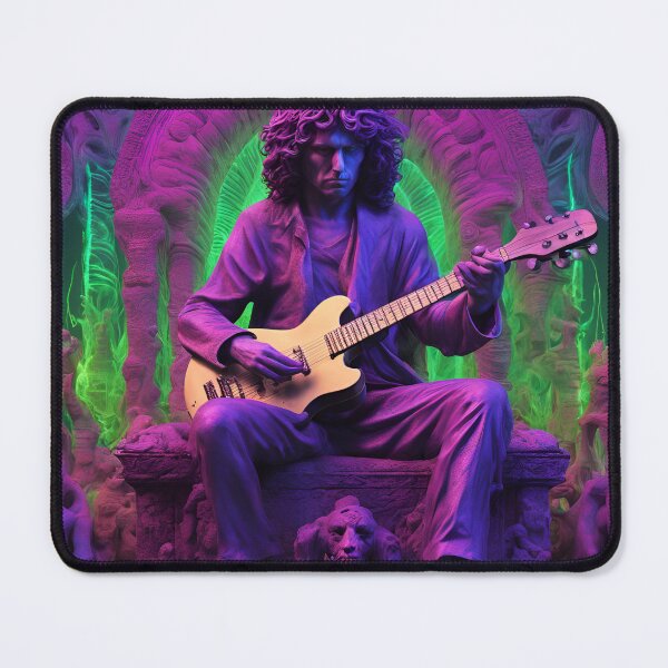 Item preview, Psychodelic Rock Hippie Guitar Player Design designed and sold by HuraganShop.