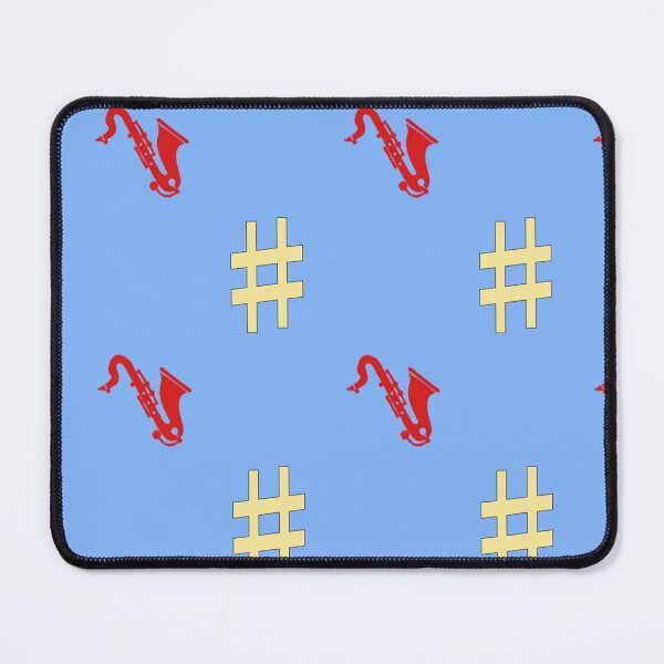 Item preview, Musical Mosaic Red Saxes Yellow Sharps on Blue designed and sold by youme63.