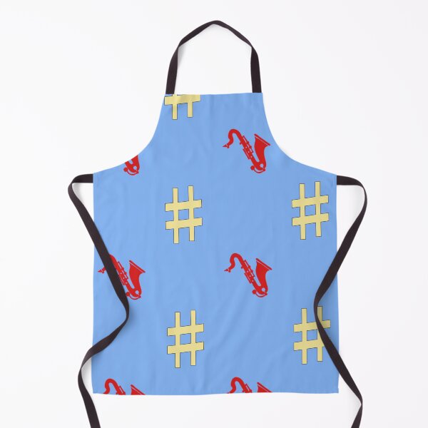 Item preview, Musical Mosaic Red Saxes Yellow Sharps on Blue designed and sold by youme63.
