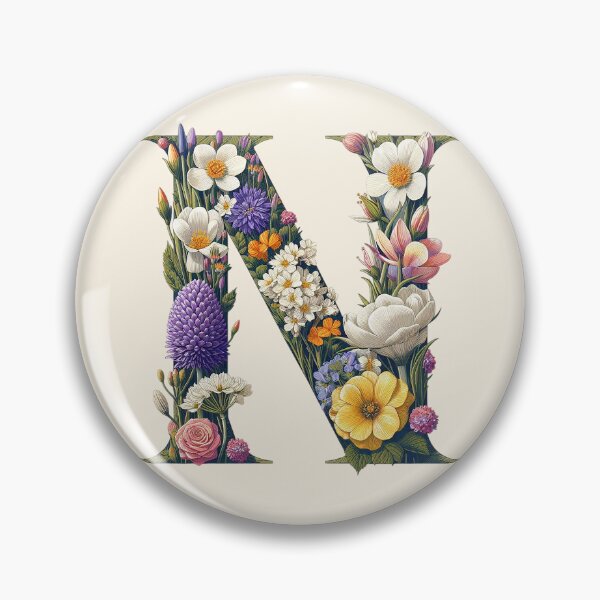 Item preview, Floral Letter N designed and sold by zzz888.