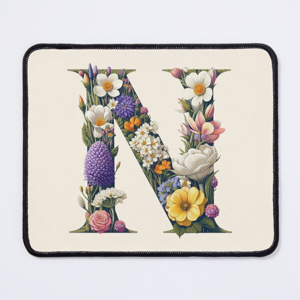 Item preview, Floral Letter N designed and sold by zzz888.