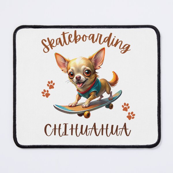 Item preview, Skateboarding chihuahua dog designed and sold by ElegantOutlines.