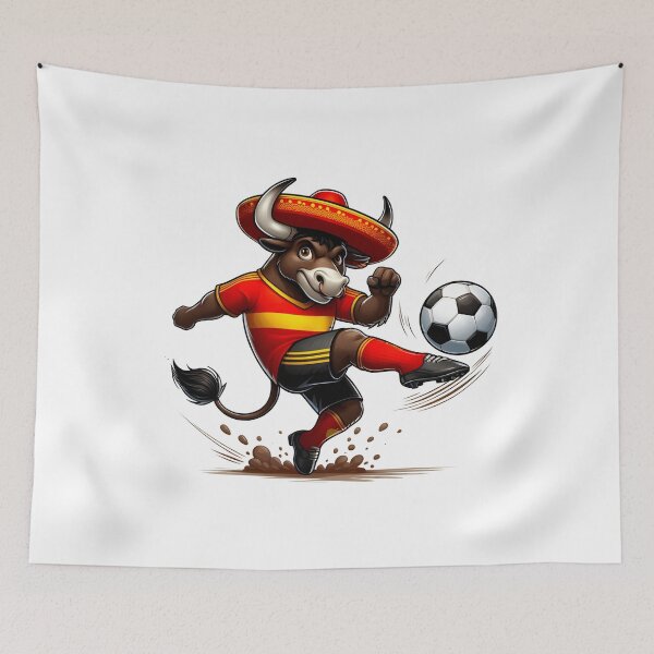 Item preview, Spain football Team Funny Soccer Spanish bull designed and sold by Oz64.