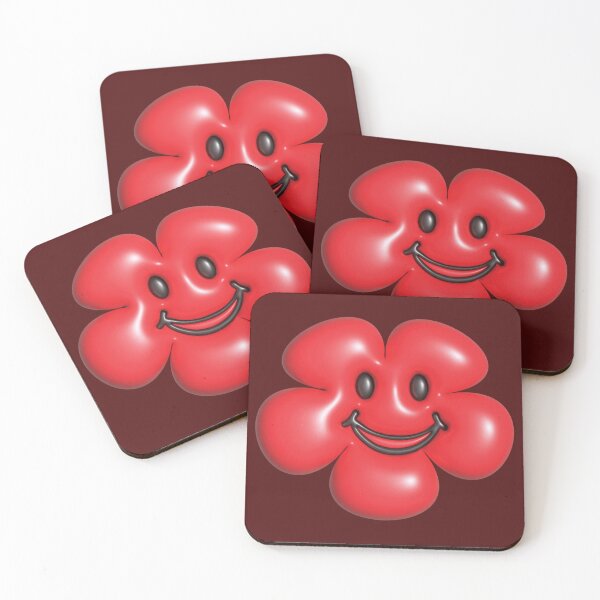 Item preview, 3d red flower smile face. designed and sold by MiMee4451.