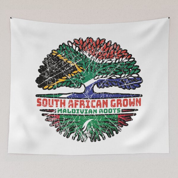 Item preview, Maldives Maldivian South African South Africa Tree Roots Flag designed and sold by FlagX.